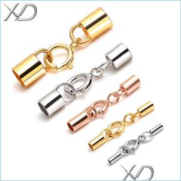 Clasps Hooks 925 Sterling Sier Leather Cord Bracelet Necklace Lobster Clasps Hooks Dia 1/1.5/2/2.5/3/4/5Mm Connectors For Jewellery Ma Dhe2G