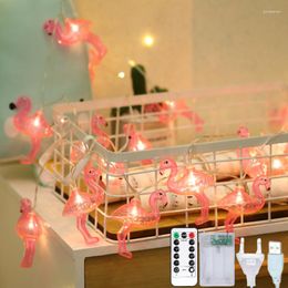 Strings Flamingo Led String Fairy Lights Bedroom Garland Animal Christmas Lamp Chain Living Room Wedding Garden Party Outdoor Decoration