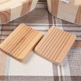 Wooden Natural Bamboo Soap Dishes Tray Holder Storage Soap Rack Plate Boxs Container Portable Bathroom Soaps Dish Storages Box Inventory RRE15040