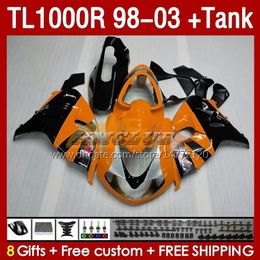 & Tank Fairings For SUZUKI TL-1000R SRAD TL-1000 TL 1000 R 1000R 98-03 Bodywork 162No.137 TL1000R 1998 1999 2000 01 02 03 TL1000 R 98 99 00 2001 2002 2003 Fairing stock orange