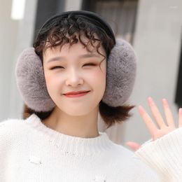 Berets Fur Ladies Earmuffs Autumn Winter Warm Comfortable Unisex Skiing Headphones Casque Antibruit Cute Ear Muffs Plush Warmer