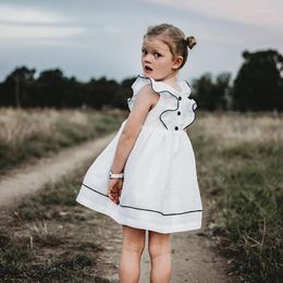 Girl Dresses 5 Sets/lot Summer Kids Clothes Baby Girls Clothing Sets White Big Sleeve Dress Sweet Suit Free Transportation