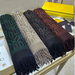 Men designer spring and winter scarf FF gold thread double-sided shawl cashmere double-sided available 65x190cm classic fashion warm