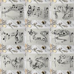 Table Mats 1PCS Linen Dining Musical Note Placemats Place Fashion Cartoon Matsfor Kitchen