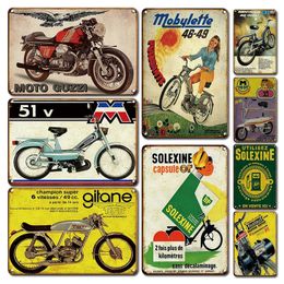 Vintage Motorcycles Metal Painting Plate Tin Sign Personalized Classic Motor Art Wall Sticekrs Retro Man Cave Living Room Decoration Plaque
