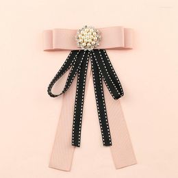 Bow Ties Women Men Neck Collar Shirt Dress Tie Cravat Rhinestone Pearl Bead Wedding Necktie Uniform Alloy Bowtie Accessory