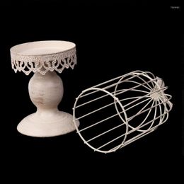 Candle Holders Metal Bird Cage Holder Tealight Candlestick Hanging Lantern Decor Gift G99A