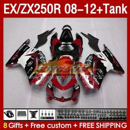 OEM Fairings & Tank For KAWASAKI NINJA ZX250R EX ZX 250R ZX250 EX250 R 08-12 163No.14 EX250R 08 09 10 11 12 ZX-250R 2008 2009 2010 2011 2012 Injection Fairing new red stock