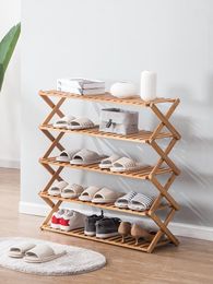 Clothing Storage Simple Shoes Shelf Space Dustproof Multi-layer Shoe Economy Free Installation Dormitory Household Folding Rack