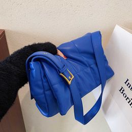 Purses Checker Embroidery sling Shoulder Tote Bag Women's Large Capacity Versatile Winter Premium Soft Leather Commuter
