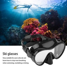 Estilo Goggles Silicona Snorkeling Snorkeling Snorkel sin marco de rescate submarino Equipo de natación #W Diving Masks225Q