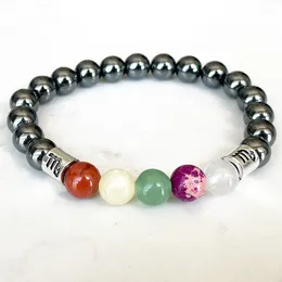 Strand MG1651 New Design Scorpio Zodiac Bracelet 8 MM AA Grade Hematite Crown Chakra Energy Wrist Mala Natural Gemstone Jewelry