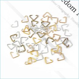 Jump Rings Split Rings 100Pcs/Set Triangle Loops Jump Rings 6X10Mm Split Ring Jewellery Connector Findings Accessories For Making 1941 Dhtfy