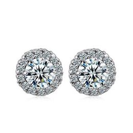 Stud Friends 18K White Gold Plated Stud Earings Big Diamond For Women Zircon Earrings Drop Delivery 2022 Jewelry Earring Dhdhv