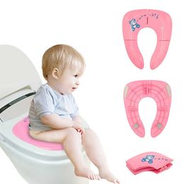 Potties Seats Baby Travel Folding Potty Seat toddler portable Toilet Training seat children urinal cushion children pot chair pad /mat T221022