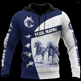 Men's Hoodies 2022 Autumn Hoodie Horse Racing 3D Printing Men's/Women's Sweatshirt Unisex Streetwear Zipper Pullover Casual Jacket-23