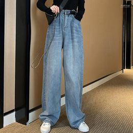 Women's Jeans Women's Wide Leg Women Adjustable High Waist Denim Pants 80s Style Vintage Boyfriend Harajuku Trousers Korean Straight