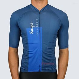 Racing Jackets 2022 Classic Blue Cycling Jersey Men Summer Breathable Cool Short Sleeve Quick Dry MTB Bike Clothing Outdoor Sports Grey