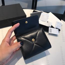 10A Top Tier Mirror Quality Womens 19 Wallet Mini Real Leather Caviar Card Holder Black Quilted Coin Purse Lady Credit Card Wallet2301