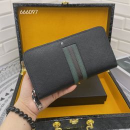 Fashion Women Men Wallet Classic Organiser Long Zipper Wallets Real Leather Inside Clutch Purse P666097