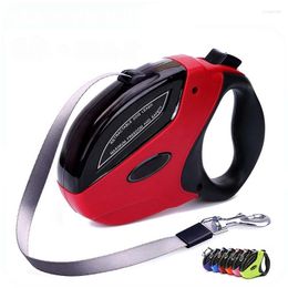 Dog Collars Retractable Leash 16 Ft Walking For Medium Large Dogs Up To 111lbs One Button Break Lock PL036