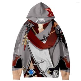 Men's Hoodies Game Genshin Impact Tartaglia Sweatshirts Men Women Cosplay Costume Pullover Harajuku Streetear Tracksuit Boys Girls Top