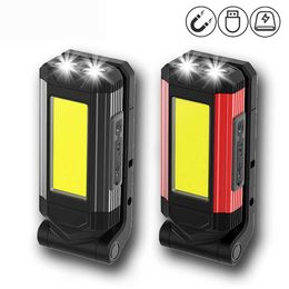 Flashlights Torches C2 USB Rechargeable COB Work Light Super Bright LED Flashlight Portable Camping Lamp Tail Magnet Waterproof Adjustable Lantern L221014