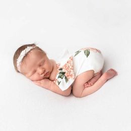 Christening dresses Newborn Photography Shoulder Print Clothing Triangle Romper Children's Growth Commemoration Baby Photography Props Accessories T221014