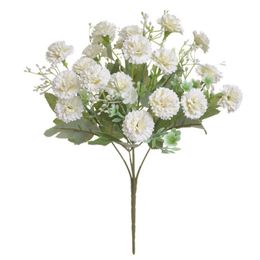 20 flower head silk hydrangea artificial white wedding flowers small bouquet fake flower party DIY decoration