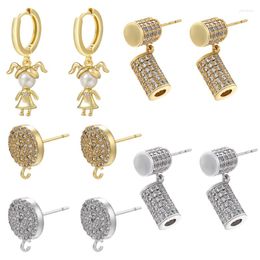 Stud Earrings ZHUKOU Creative For Women Cylindrical Studs Little Girl Fashion Party Jewelry Wholesale VE665