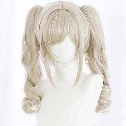 Genshin Impact Babara Game Cosplay Wigs Blonde Brown Ponytails Lolita Anime Wig