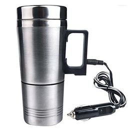 Drink Holder 2022 Water Heater Mug Car Electric Kettle Heated Stainless Steel Cigarette Lighter Heating Cup CSL88