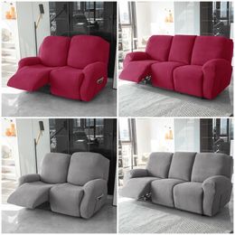 Chair Covers Nordic Solid Color Jacquard Recliner Sofa Cover For Living Room Stretch Reclining Relax Lazy Boy Armchair Slipcover