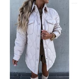 Women's Trench Coats Women's Winter Vintage Warm Cotton Jacket With Belt Padded Female Long Thin White Oversize Quilted Coat For Women