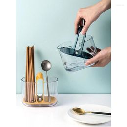 Hooks Kitchen Cutlery Storage Box Chopsticks Holder Spoon Forks Tableware Organizer Container For Utensils Rack With Draining Supplies