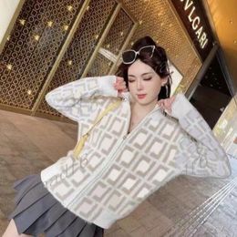 Fashion Designer Fall Women's Sweater Women's Sweaters High-End Comfortable Zipper Cardigan F Letter Print Design s