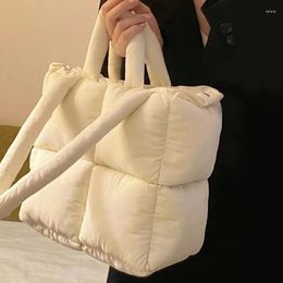 Evening Bags Fashion Large Padded Handbag Women Quilted Ladies Shoulder Messenger Bag Designer Nylon Down Cotton Tote Female