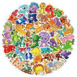 60PCS Dinosaur Stickers Cute Waterproof Cartoon Sticker for Kids for Stationery Luggage Teaching Rewards L50-318