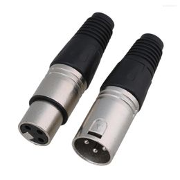 Lighting Accessories 1 Set 3P XLR Connector Metal Male Plug Microphone MIC Audio Cable Female Jack