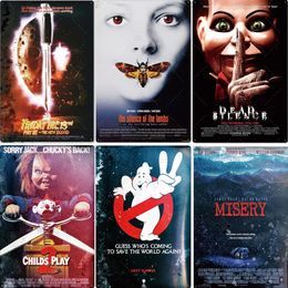 Classic Movie Horror Metal Signs Painting Retro Cinema Poster Tin Sign Plaque Metal Vintage Wall Play Game Decor for Bar Pub Club Man Cave Art Sticket Kids size 30X20CM