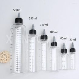 Storage Bottles 5 Pcs Plastic PET E Juice Liquid Capacity Dropper Bottle Twist Top Cap Tattoo Pigment Ink Containers 30ml 60ml 100ml 120ml