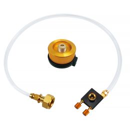 Stoves Outdoor Camping Gas Stove Propane Refill Adapter Gas Flat Cylinder Tank Coupler Adaptor Charging With Pressure Relief Valve