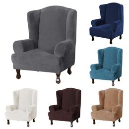 Chair Covers Waterproof Dust-proof Stretch Sofa Cover Elastic Wing Wingback Armchair Furniture Protector Solid Colour