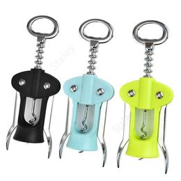 Red Wine Bottles Openers 2 In 1 Beer Bottle Opener Plastic Stainless Steel Wines Corkscrew Bar Essential Tool Kitchen Accessories 500pcs DAT500