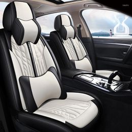 Car Seat Covers PU Leather Universal Interior Full Cover Fits For 5/7 Four Season Sport Chairs Protertor Cushion