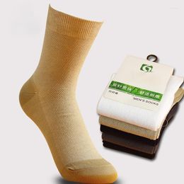 Men's Socks 5 Pairs Of Men's Outlet Breathable Summer Double Needle Bamboo Fibre Brand Business Cotton