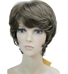 Fashion Ladies Wigs Women's Wig Short Light Brown Curly Natural Hair Wig