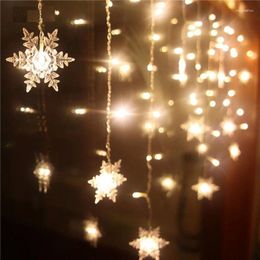 Strings Snowflake LED String Lights Holiday Lamp Garden Christmas Wedding Party Decor