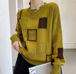 Women's Sweaters Hip Hop Casual Knitted Pullover top Loose Jumper O neck Long sleeve Printed sweater