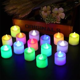 Table Lamps 1PCS LED Candle Light 7 Colors RGB Flameless Tealight Romantic Wedding Party Candles Lights For Home Decor